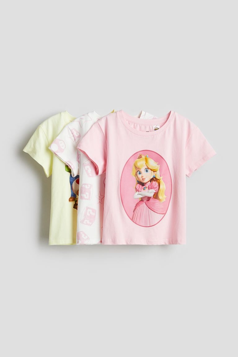 

Упаковка из 3 рубашек с принтами H&M, розовый