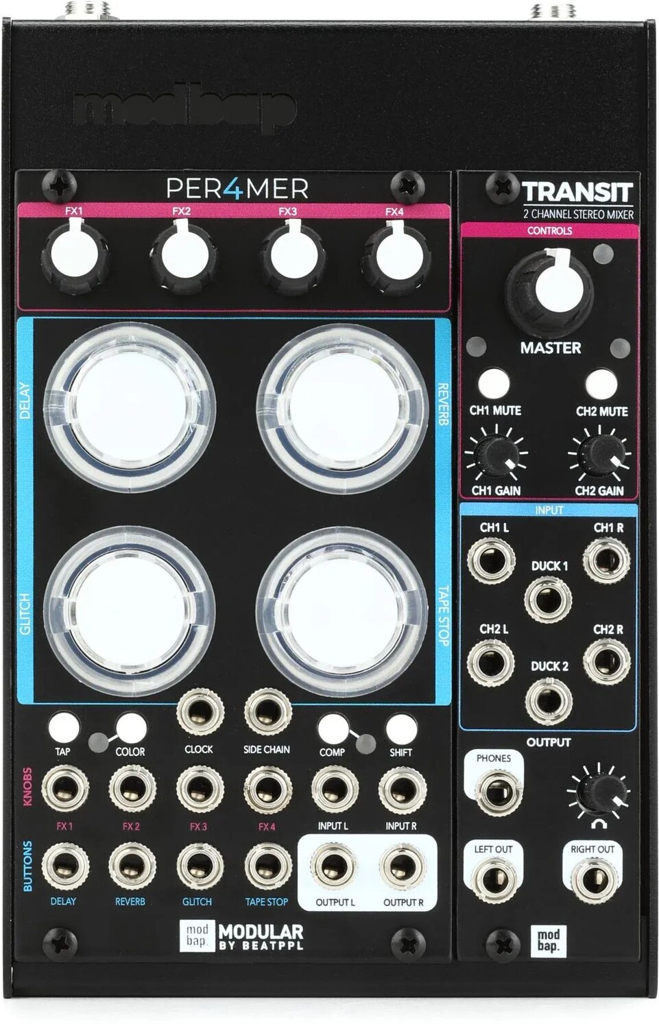 

Modbap Модульная мини-система Per4mer Настольная настольная система Eurorack Performance Bundle