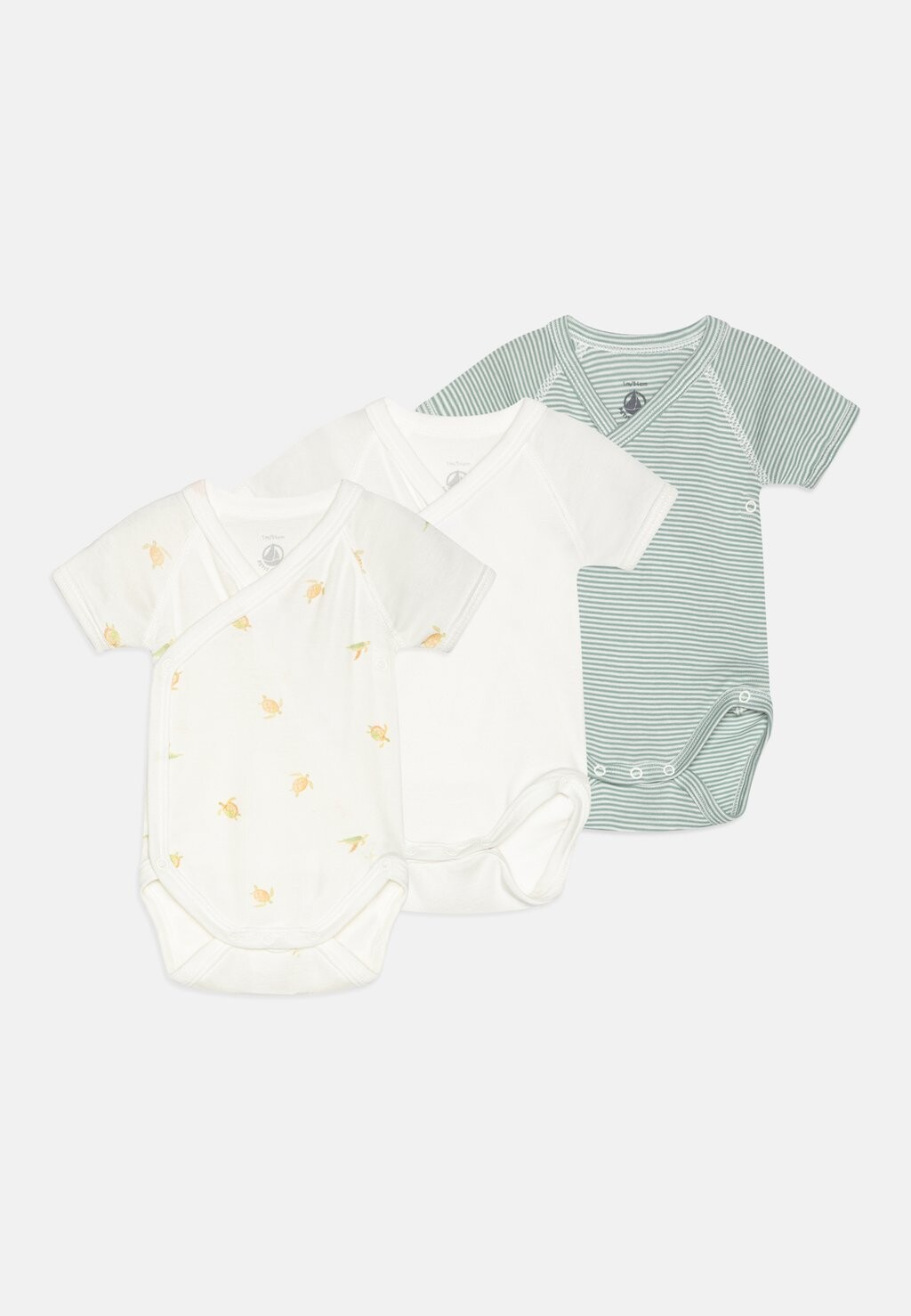 

Боди BABY NAISS 3 PACK Petit Bateau, цвет light yellow