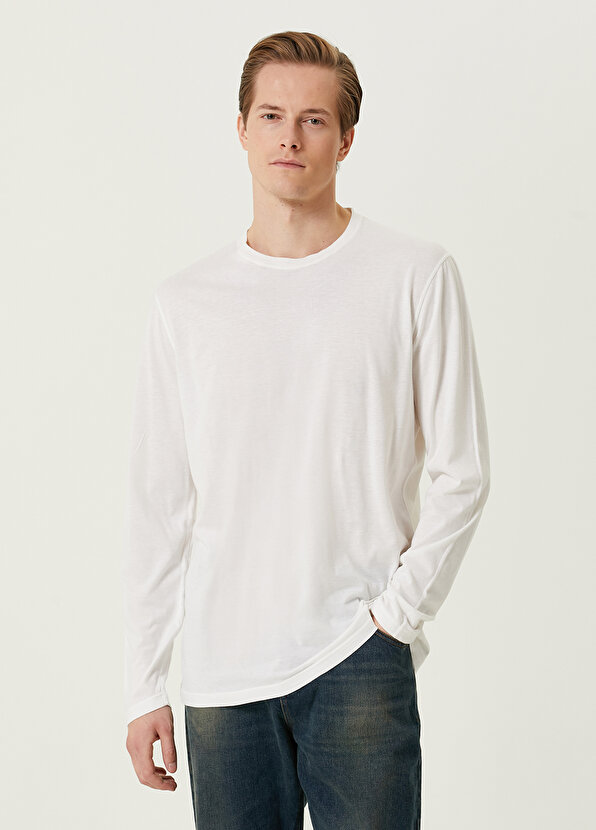 цена Белая футболка с длинным рукавом Kiton