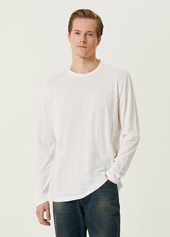 

Белая футболка с длинным рукавом Kiton, Белый