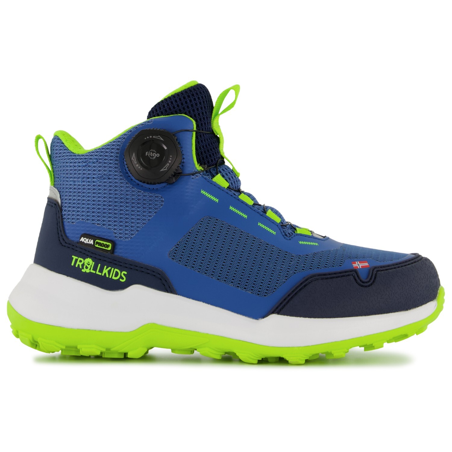 

Ботинки для прогулки Trollkids Kid's Trollfjord Hiker Mid, цвет Petrol/Lime