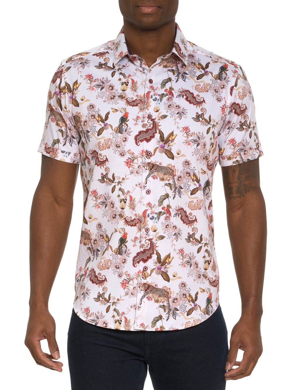 

Рубашка с короткими рукавами Leo Woven Robert Graham, белый