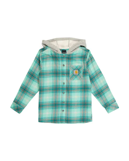 

Тканая футболка с длинными рукавами для больших девочек Carhartt, цвет Aqua