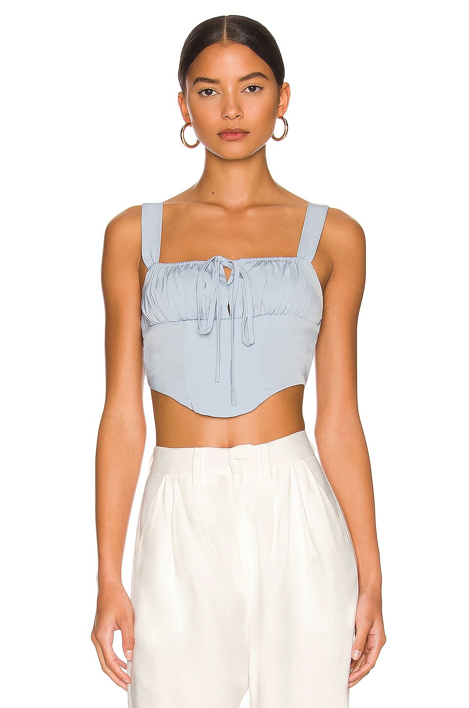 

Топ MORE TO COME Tina Ruched Corset, цвет Light Blue