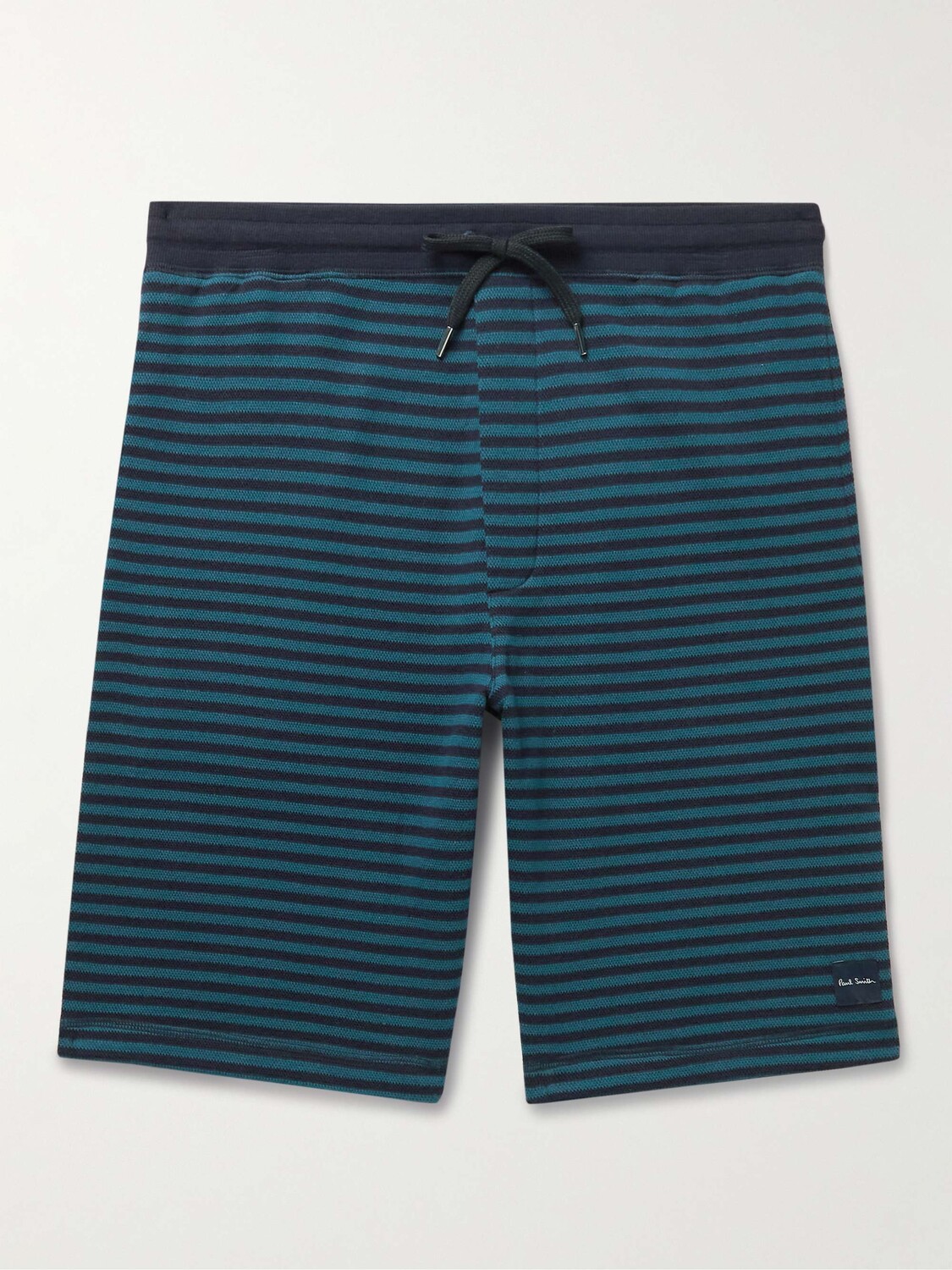 

Прямые шорты из хлопка и модала в полоску из пике PAUL SMITH, зеленый