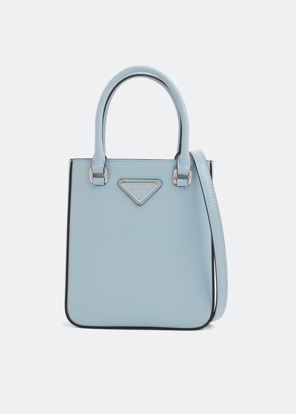 

Сумка-тоут Prada Small Brushed Leather, синий