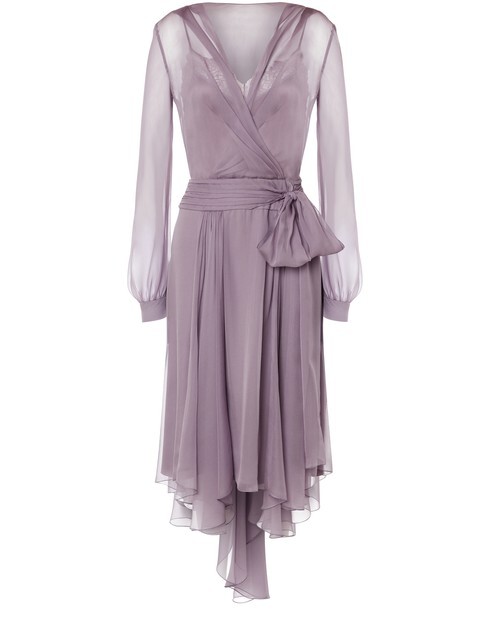 

Экологичное шифоновое платье с бантом Alberta Ferretti