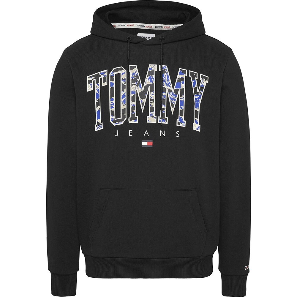 

Худи Tommy Jeans Regular Camo New Varsity, черный