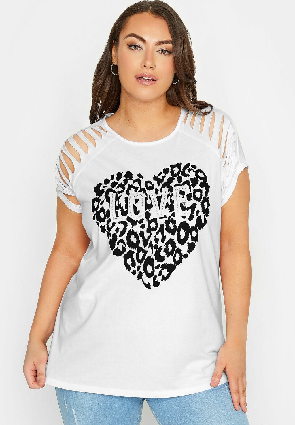 

Футболка с принтом Yours Clothing, белый