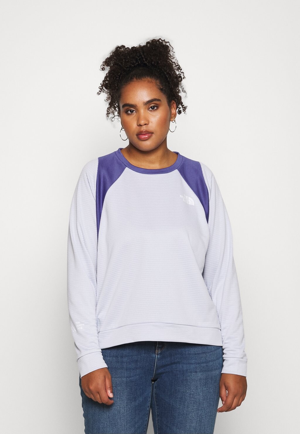 

Толстовка PLUS CREW NECK The North Face, пыльный барвинок/пещерно-синий