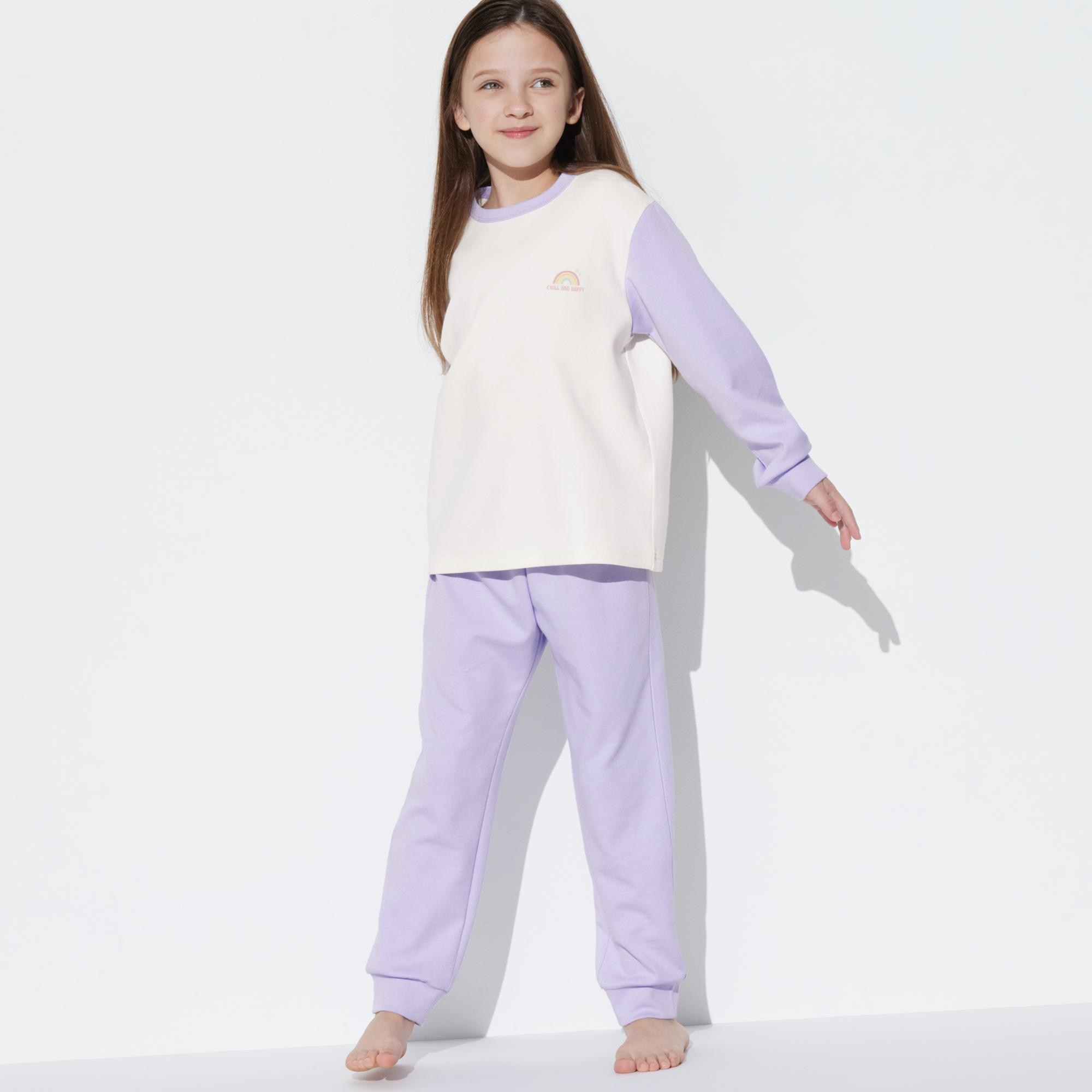 Комплект UNIQLO AIRism Ultra Stretch с длинными рукавами, светло-фиолетовый домашний комплект uniqlo ultra stretch smooth set розовый