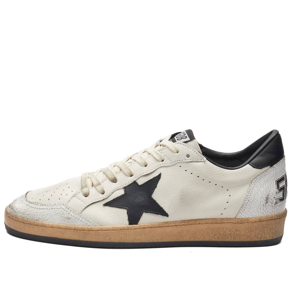 

Кожаные кроссовки Golden Goose Ball со звездами, белый/черный
