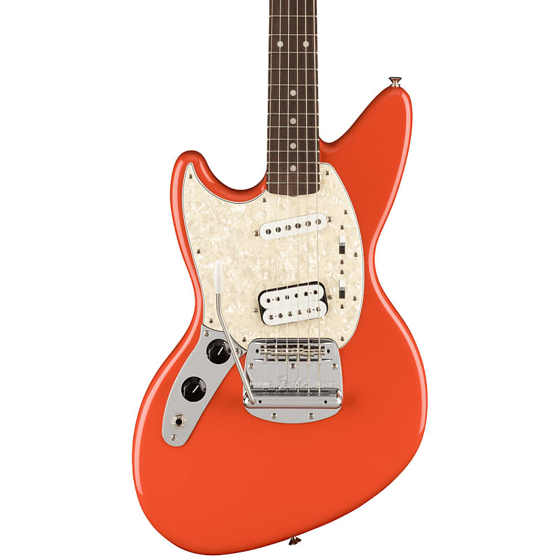 цена Электрогитара Fender Kurt Cobain Left Handed Signature Jag-stang Electric Guitar in Fiesta Red