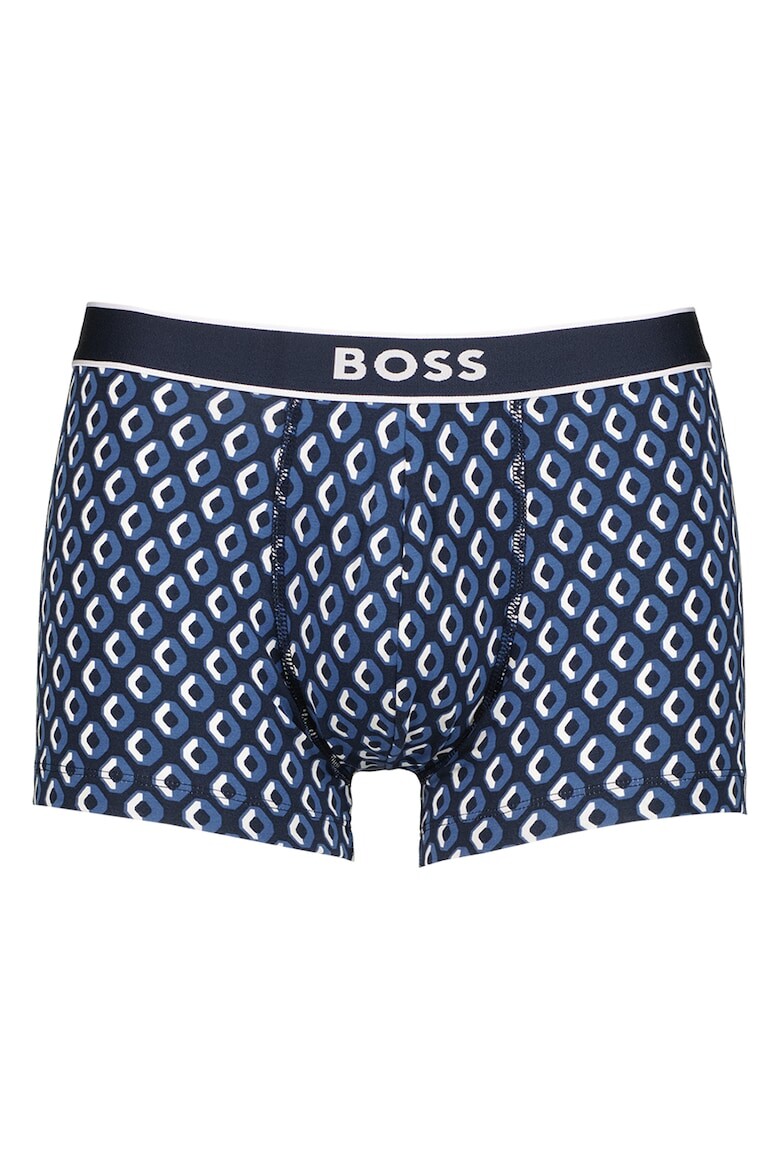

Боксеры с фигурным рисунком и логотипом Boss, белый