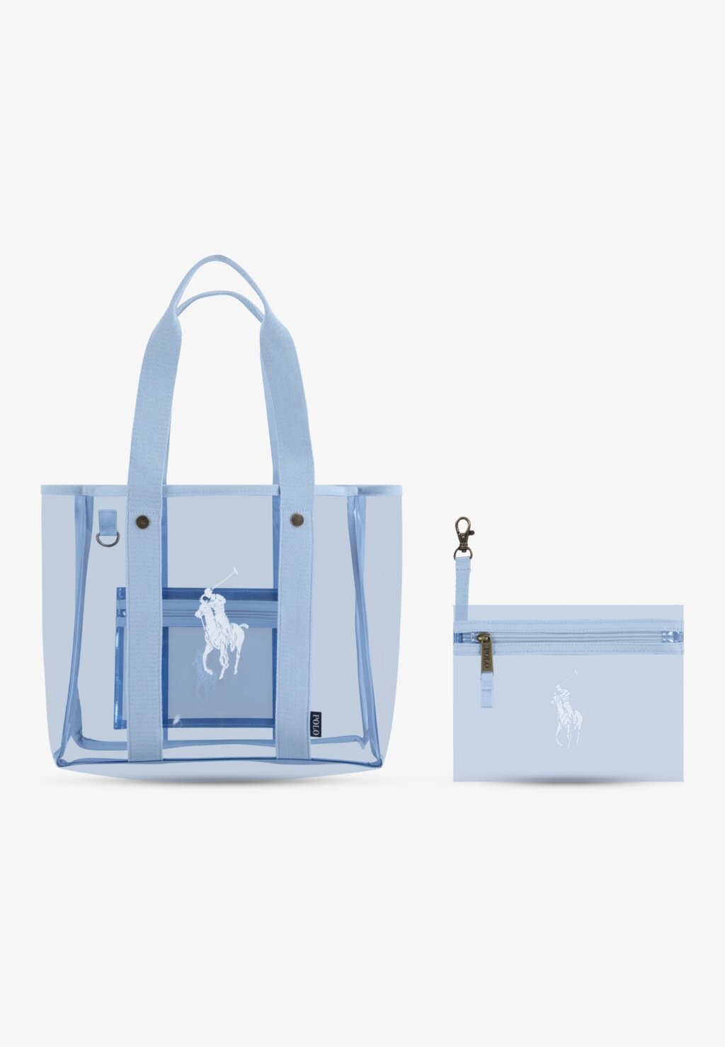 

Сумка для покупок CLEAR TOTE WITH POUCH UNISEX Polo Ralph Lauren, цвет bluebell