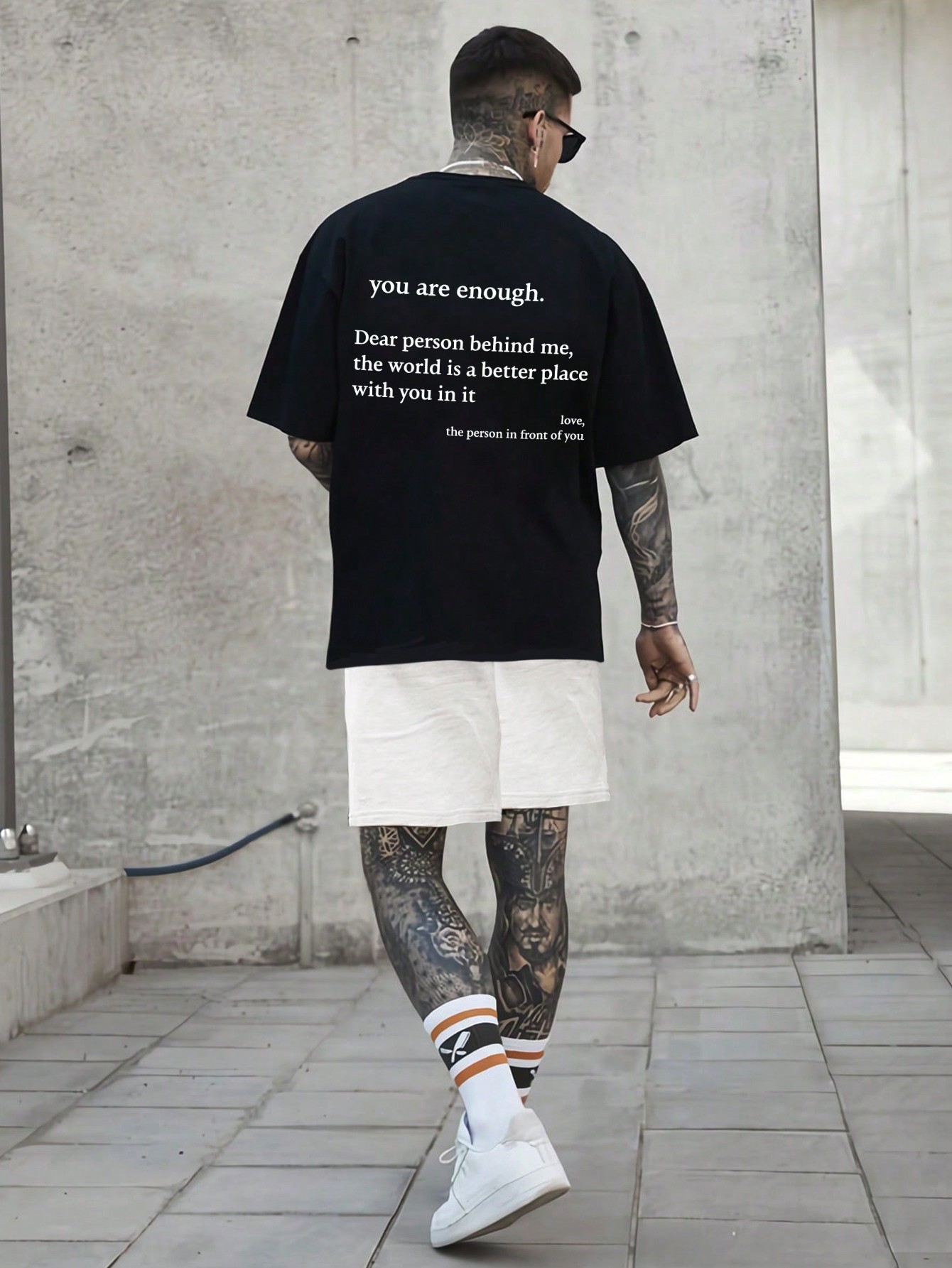 Мужской комплект из футболки и шорт с принтом Manfinity Homme, черный фото