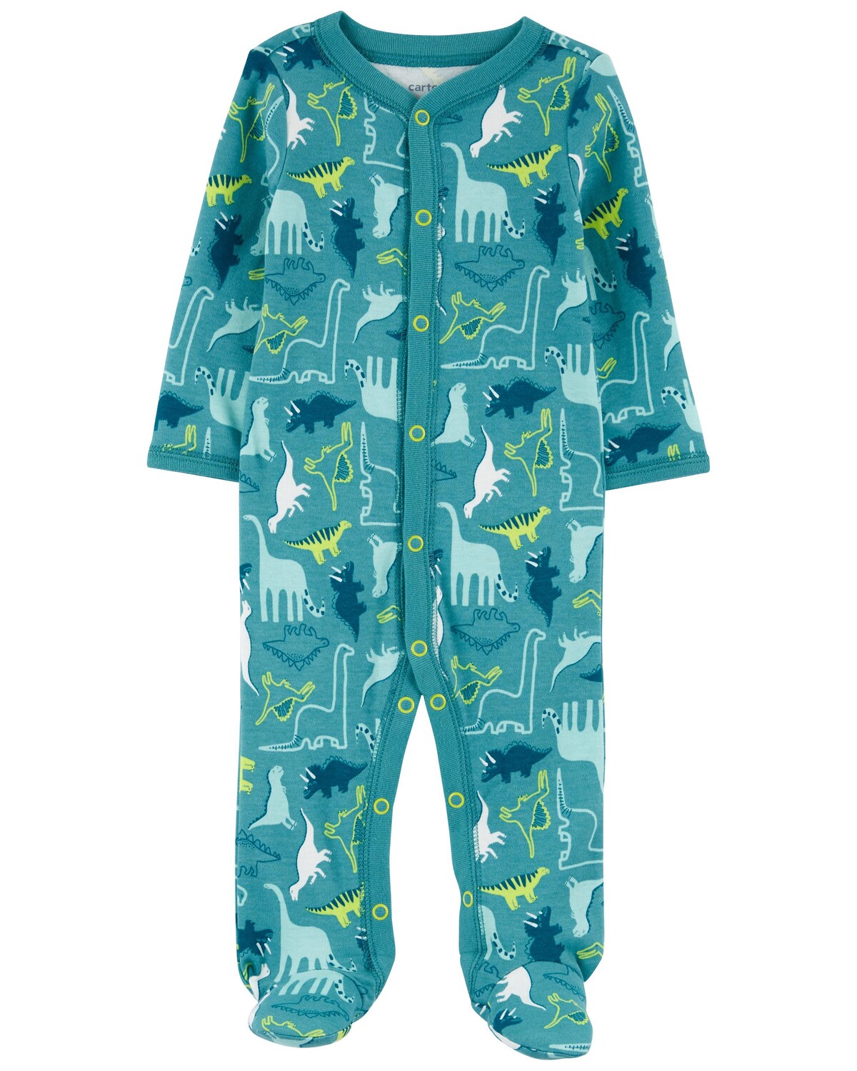 

Футболка Baby Dinosaur Snap-Up Sleep & Play Carter's, зеленый