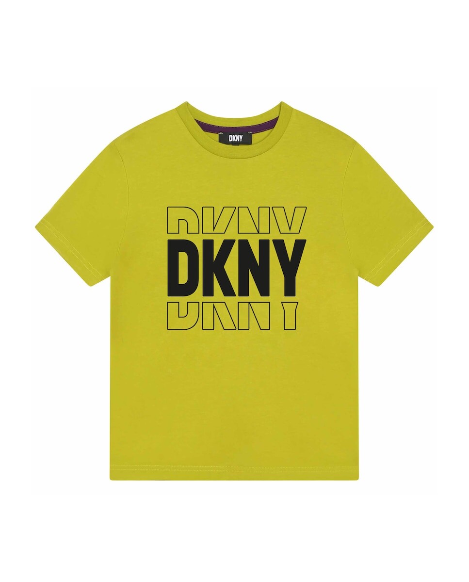 

Футболка для мальчика с короткими рукавами и логотипом спереди DKNY, зеленый