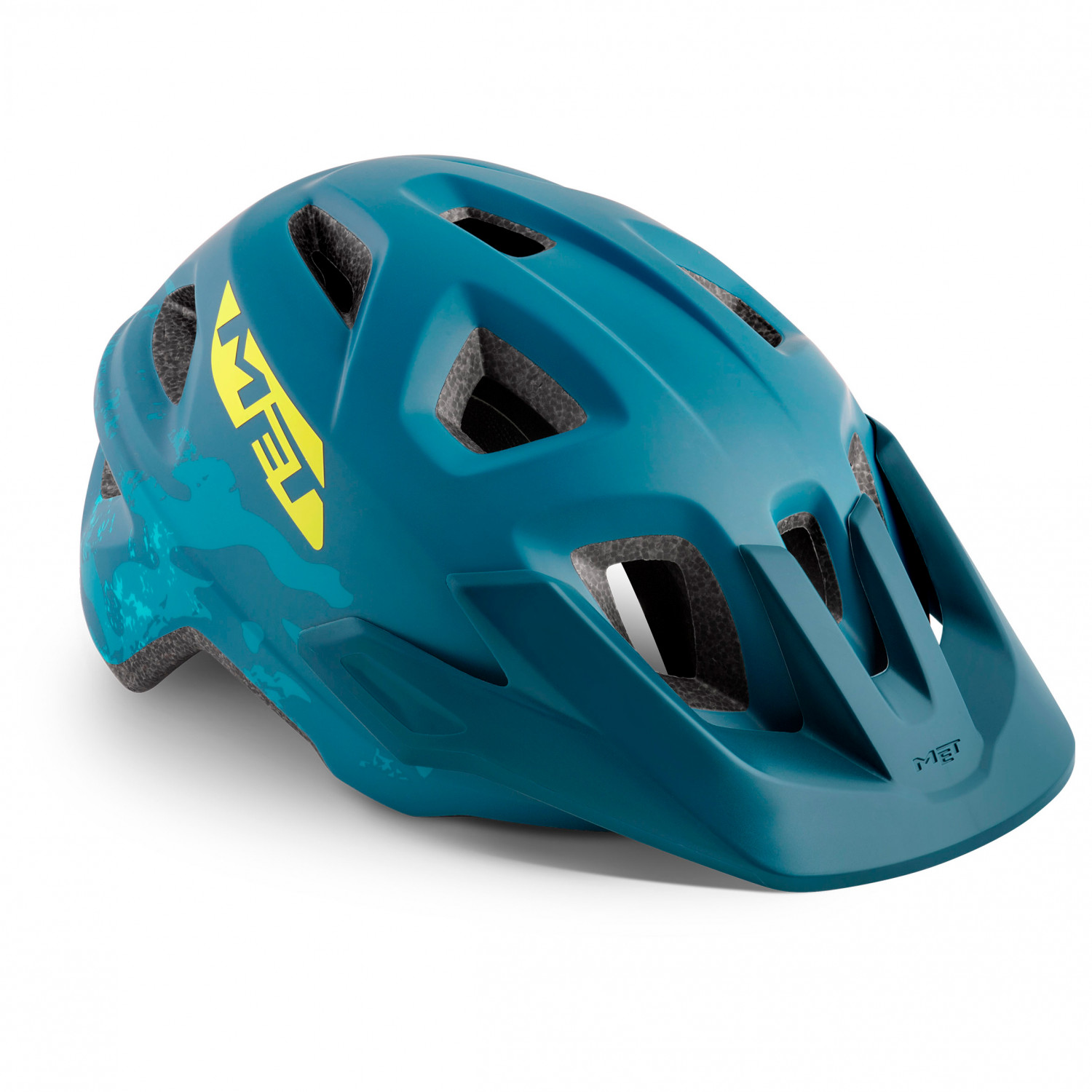 Велосипедный шлем Met Kid's Eldar, цвет Petrol Blue Camo