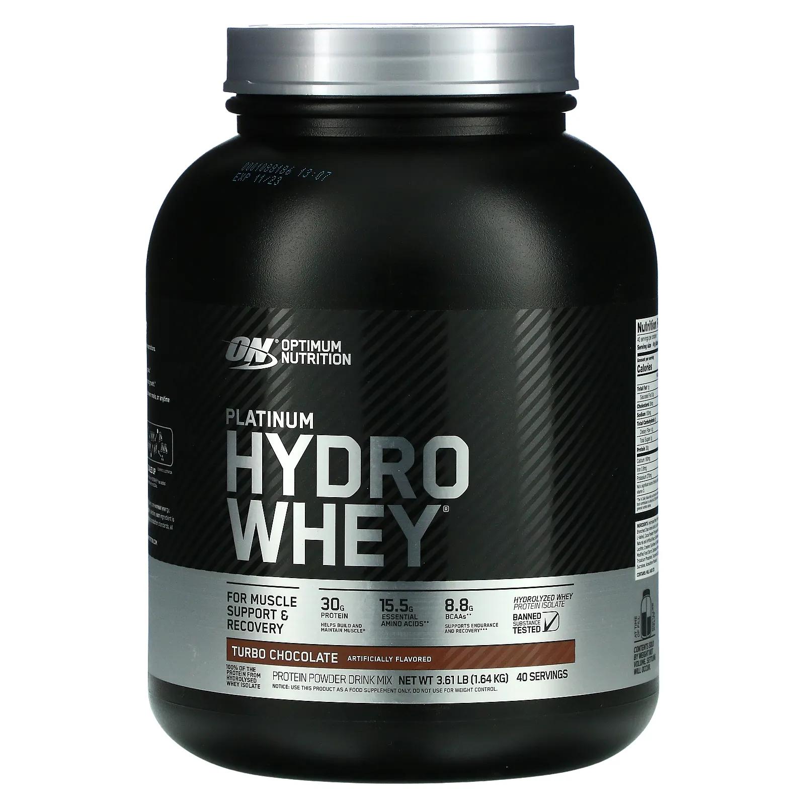 Optimum Nutrition Спортивное питание Platinum Hydrowhey со вкусом шоколада 1.590 г