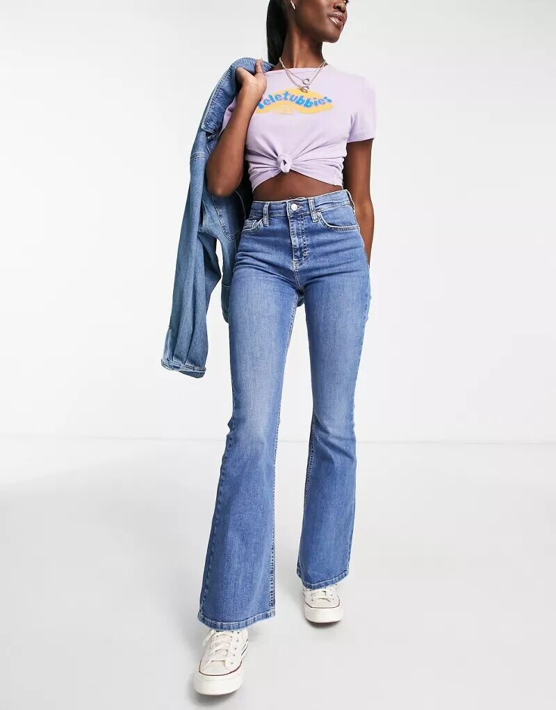 

Синие расклешенные джинсы Topshop Jamie