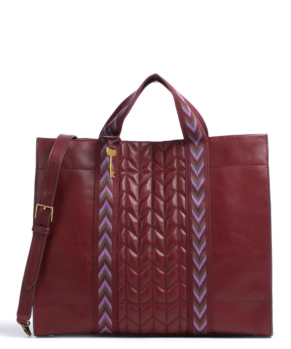 

Шоппер Carmen из искусственной кожи Fossil, красный