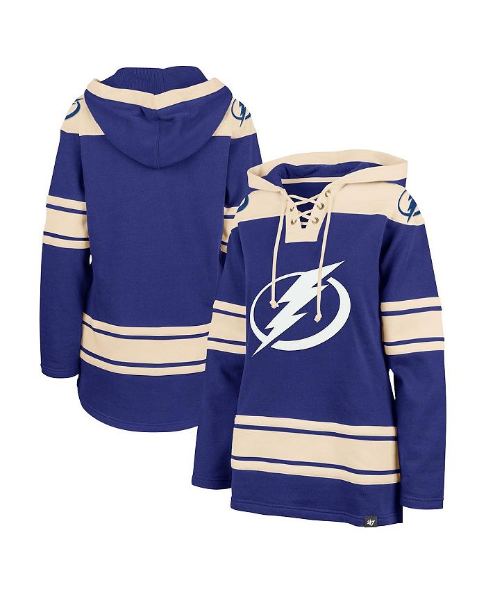 

Женский синий пуловер с капюшоном Tampa Bay Lightning Superior со шнуровкой '47 Brand, синий