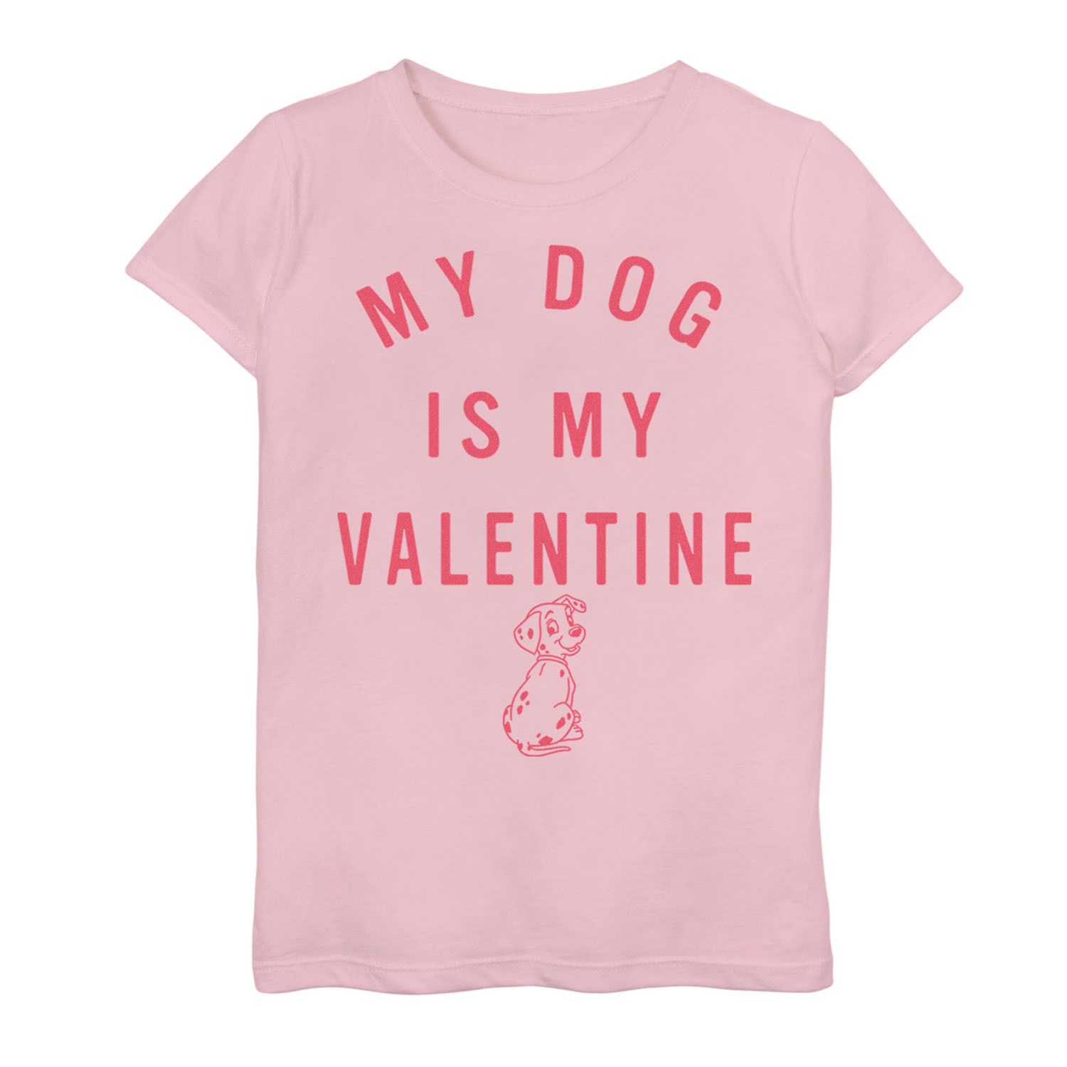 Футболка с рисунком «Дисней 101 далматинец» для девочек 7–16 лет «Моя собака — моя валентинка» Disney прикольная футболка с принтом моя валентинка