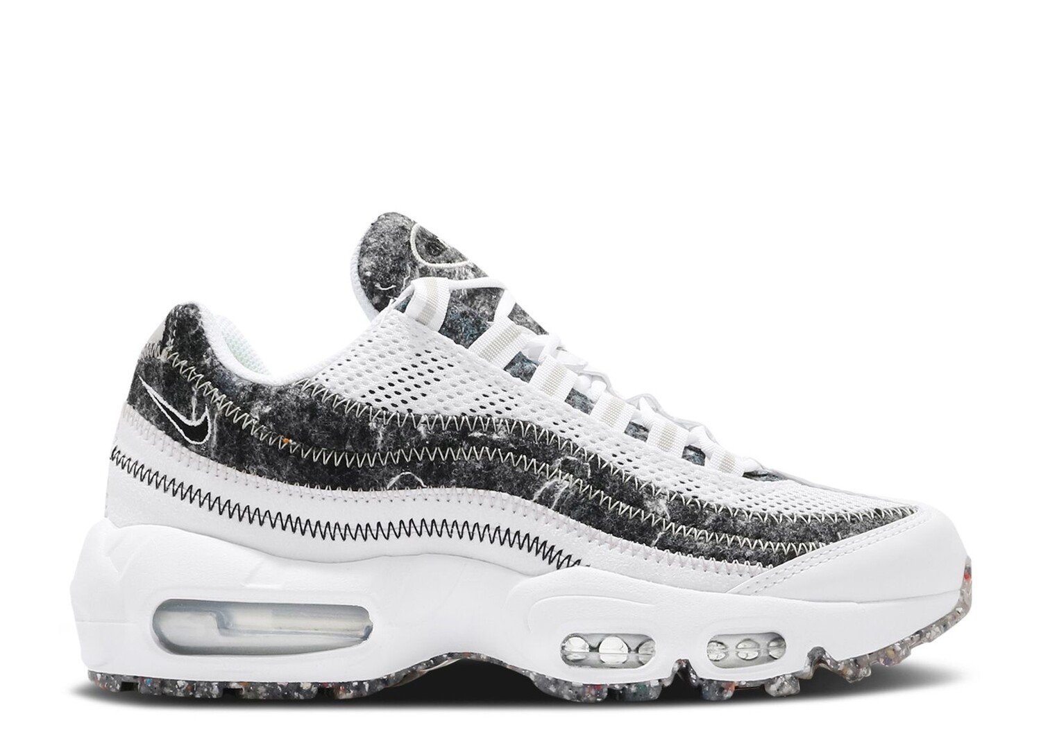 Кроссовки Nike Wmns Air Max 95 Crater Se 'White Black', белый кроссовки nike wmns air max 95 crater se серый