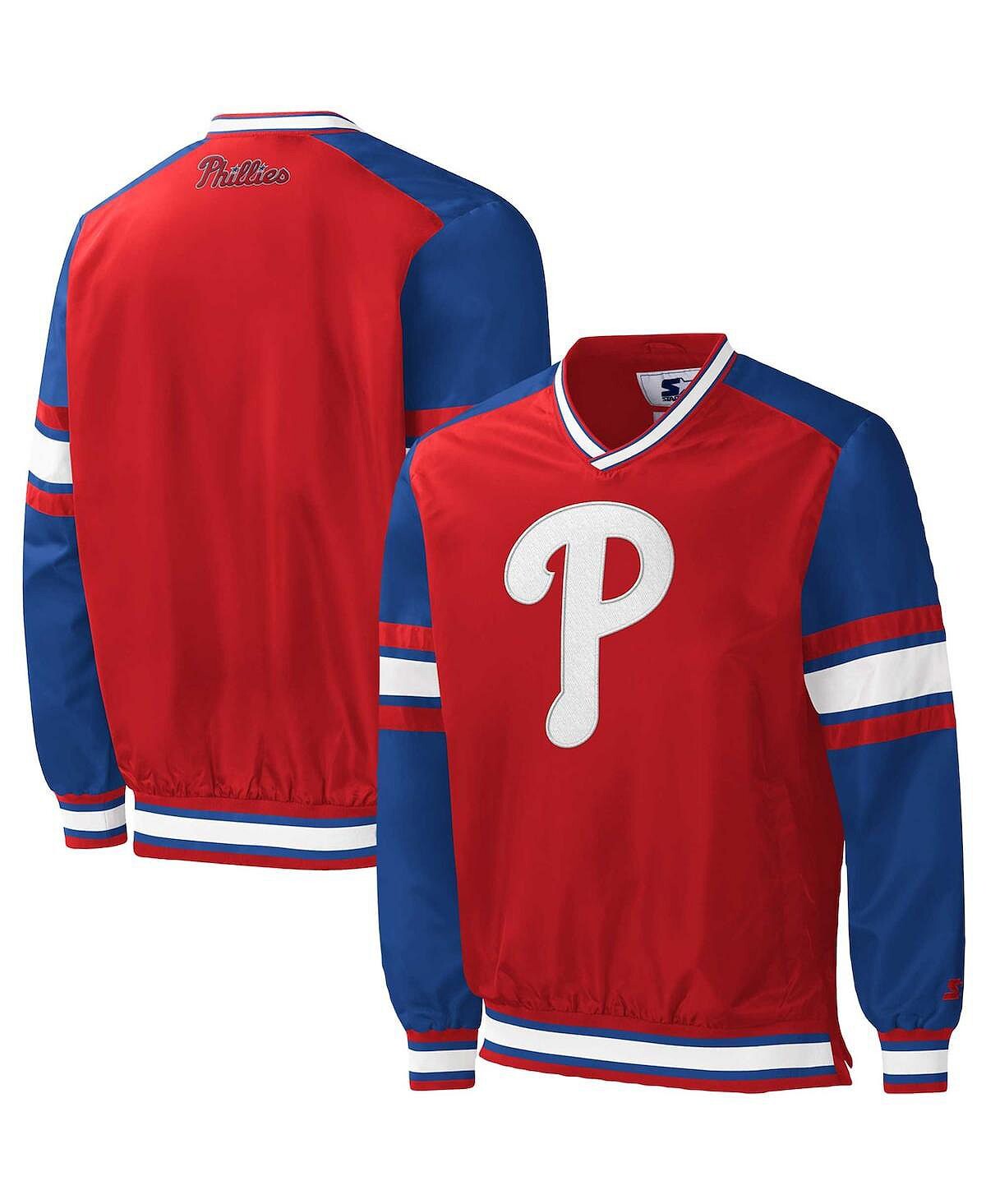 

Мужской красный пуловер-ветровка Philadelphia Phillies Yardline Starter