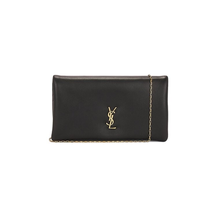 

Кошелек Saint Laurent Large Bi-Fold Wallet On Chain, черный