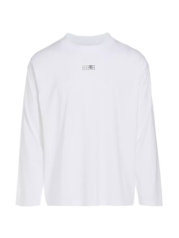 

Хлопковая футболка с длинными рукавами Mm6 Maison Margiela, белый