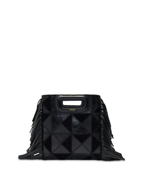

Кожаная сумка через плечо Mini M Maje, цвет Black