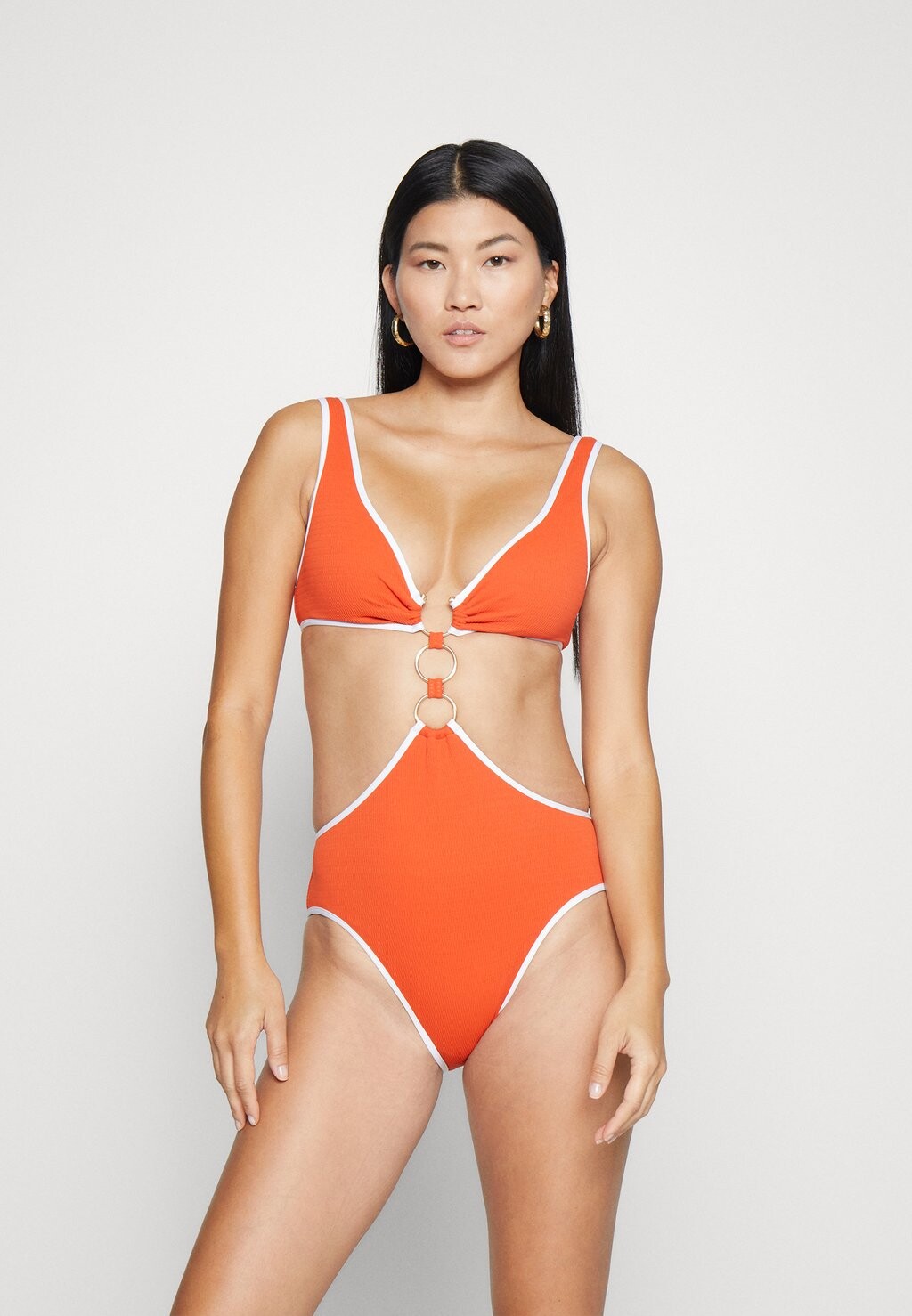 

Купальник BEACH BOUND RING FRONT ONE PIECE Seafolly, цвет tamarillo