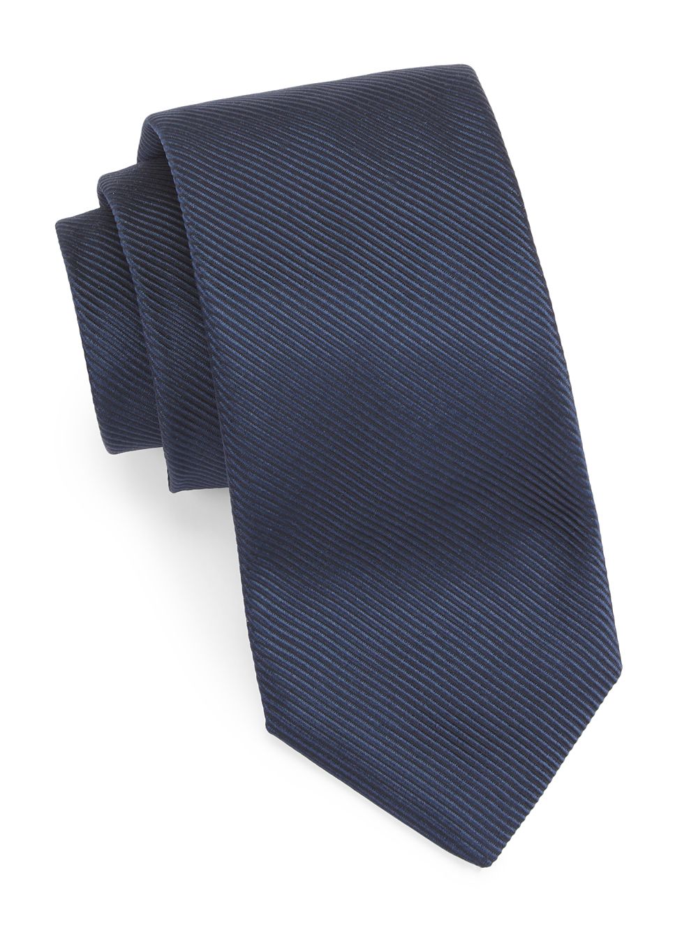 Ребристый шелковый галстук Paul Stuart, нави