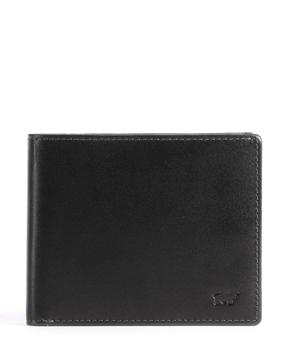 RFID-кошелек Arezzo из мелкозернистой яловой кожи Braun Büffel, черный