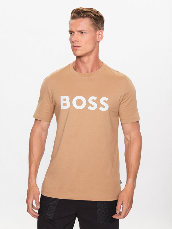 

Футболка стандартного кроя Boss, бежевый