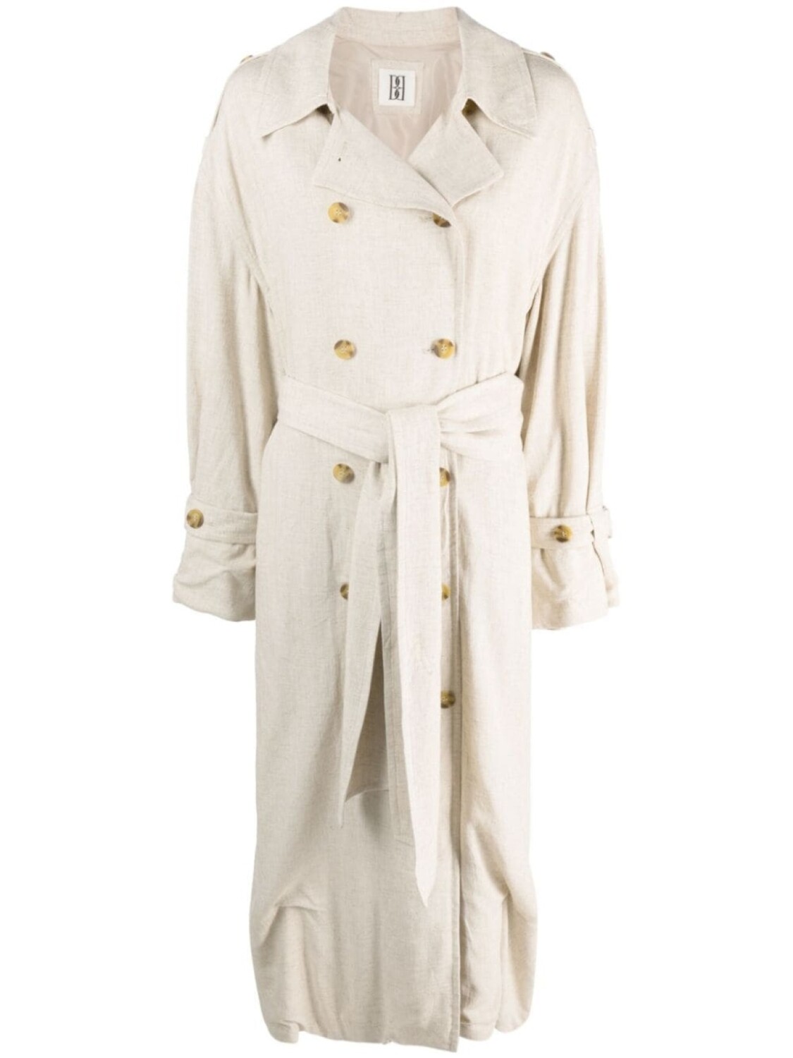 

By Malene Birger двубортный тренч Alanise, нейтральный цвет