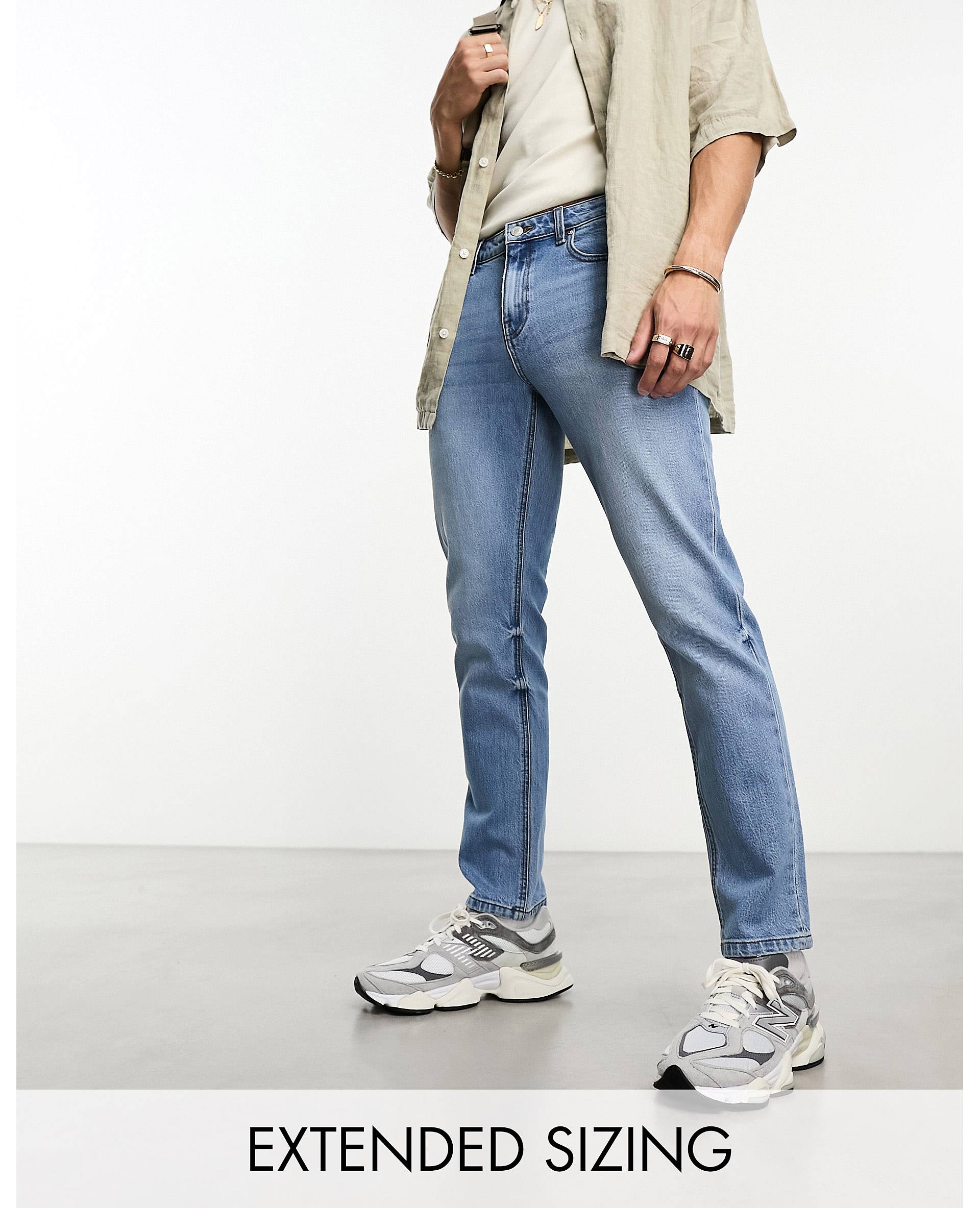 Джинсы скинни стрейч в винтажном стиле ASOS DESIGN синие джинсы скинни asos в винтажном стиле