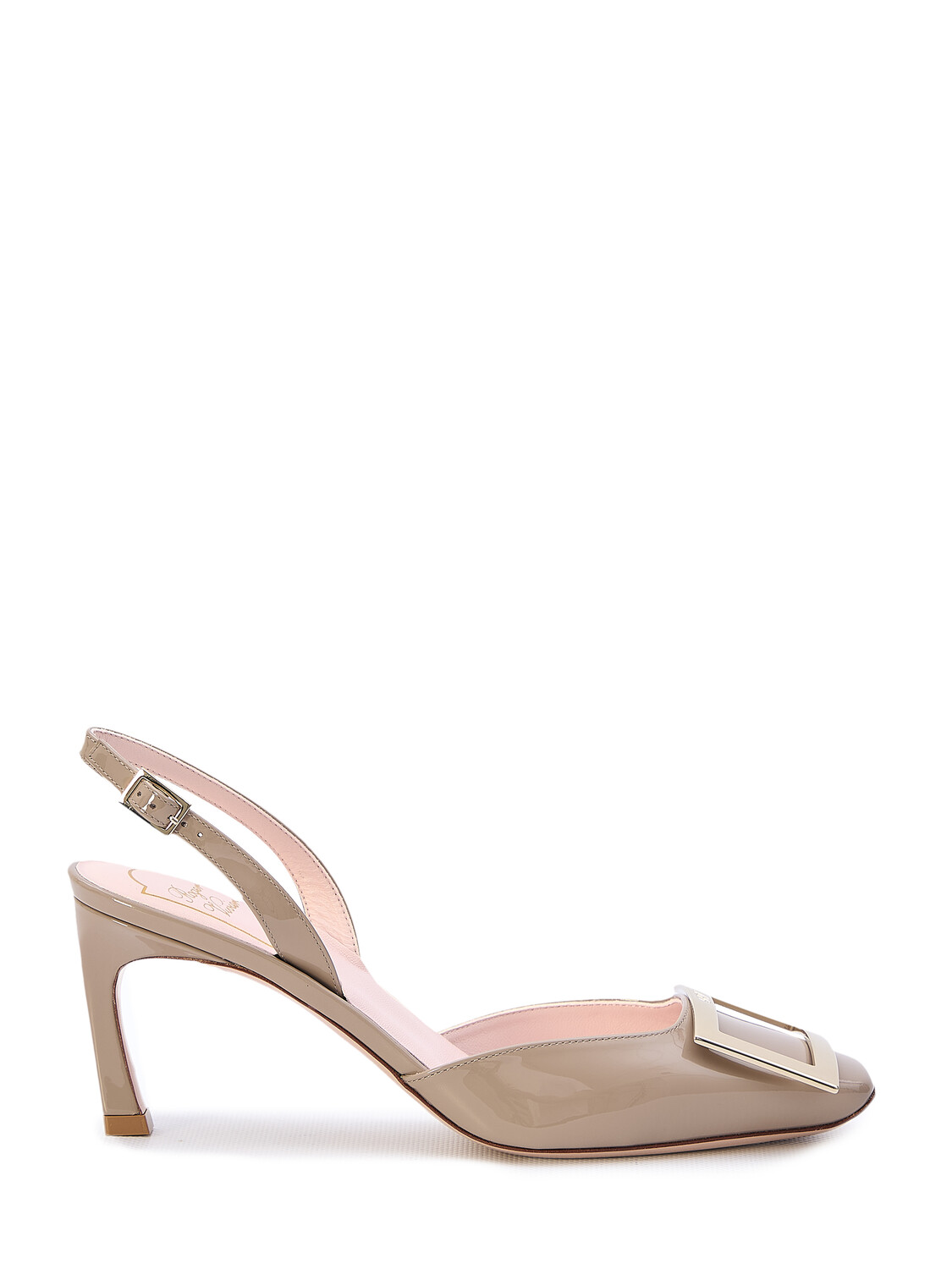 

Туфли Roger Vivier Trompette Metal 70 slingback, бежевый