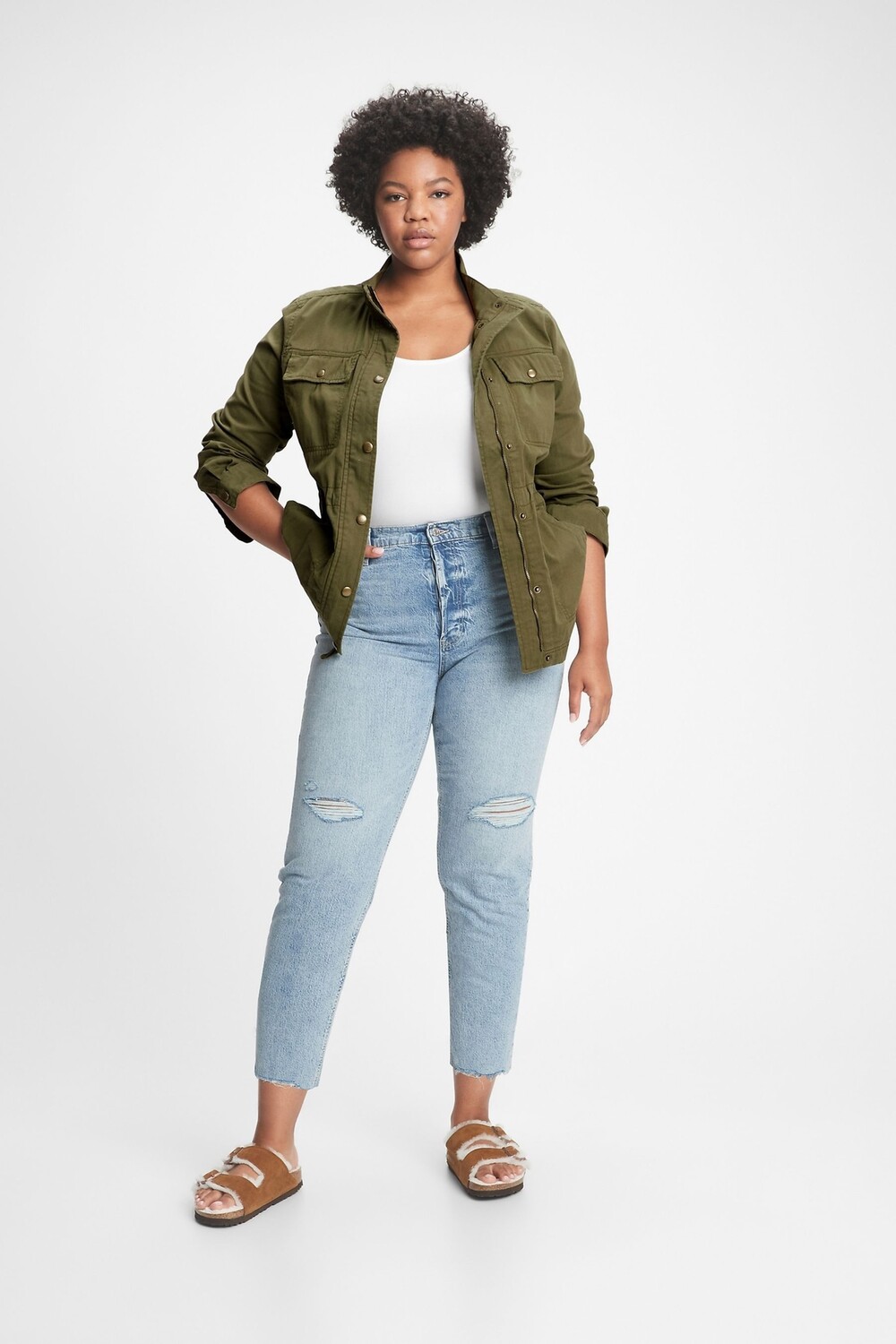 

Практичная куртка Gap, зеленый