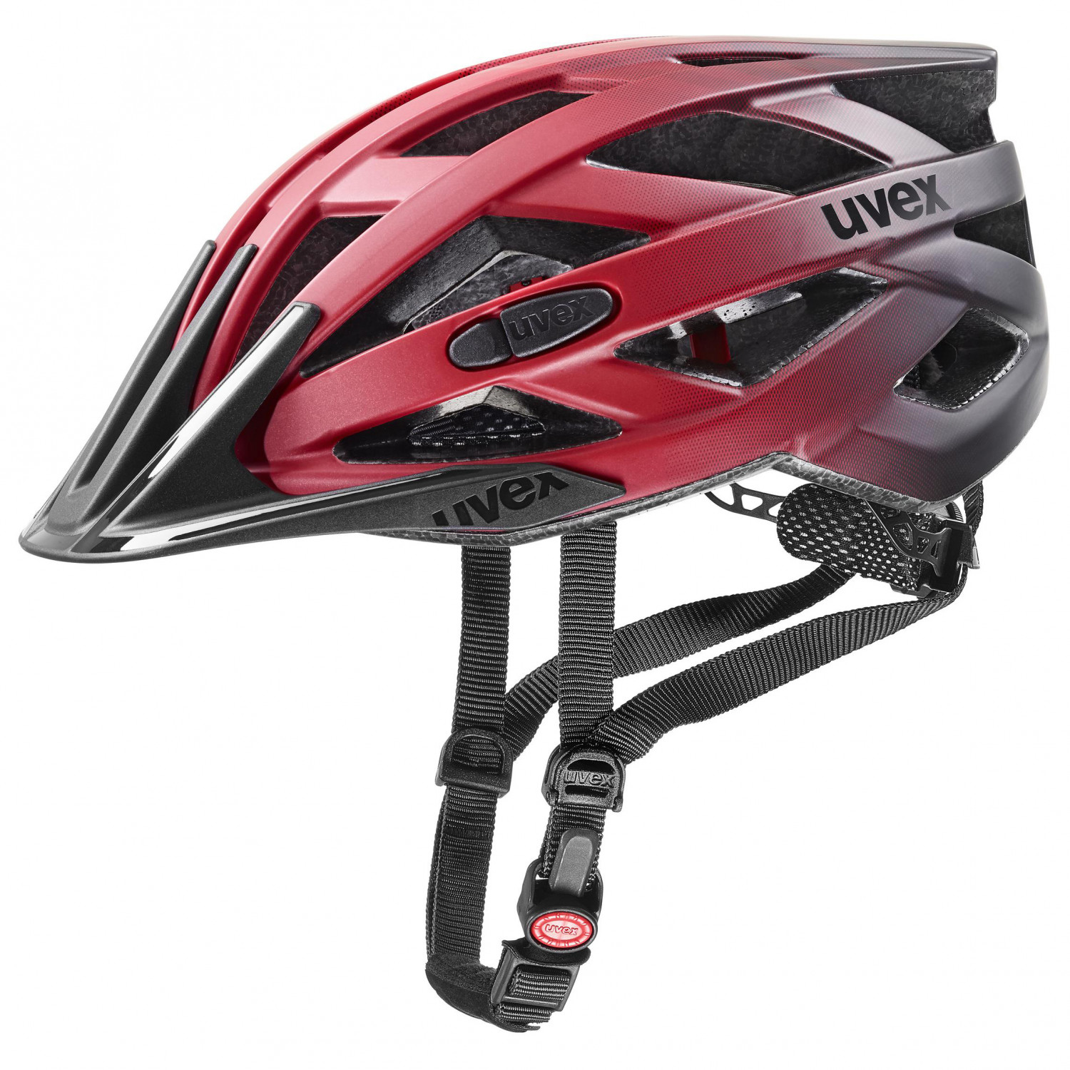 шлем велосипедный uvex i vo cc серый Велосипедный шлем Uvex I Vo cc, цвет Red Black