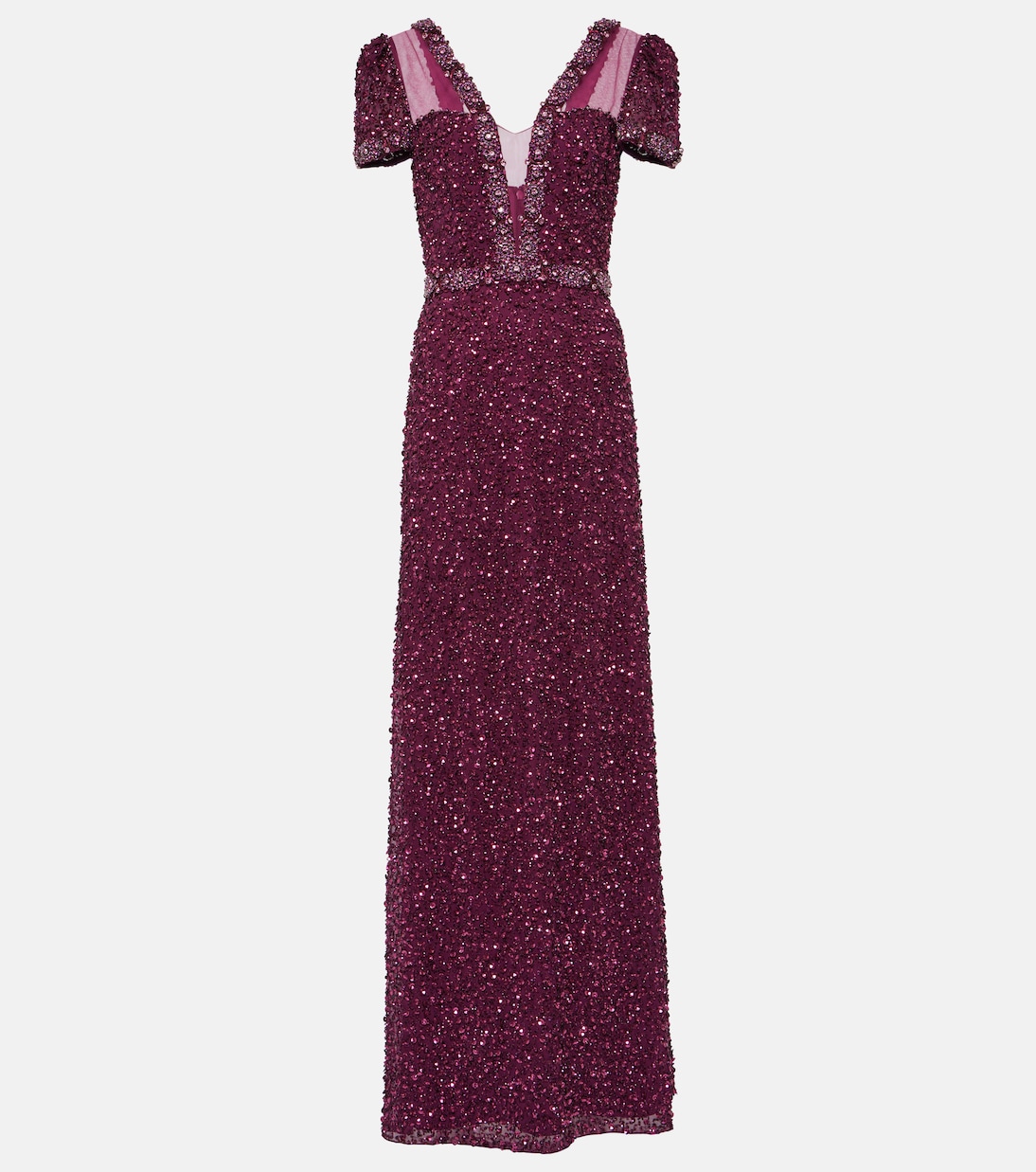 Украшенное платье Jenny Packham, фиолетовый jenny