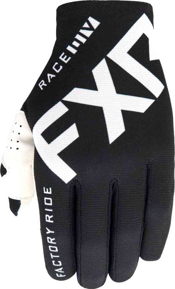 Перчатки для мотокросса Slip-On Lite MX Gear FXR, черно-белый куртка для мотокросса rr lite fxr синий флуоресцентно желтый