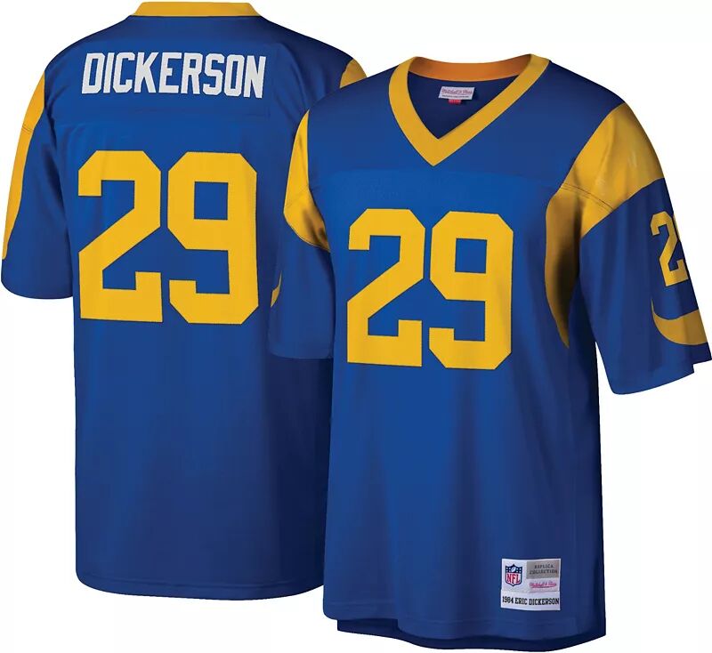 

Мужская футболка Mitchell & Ness Los Angeles Rams Эрик Дикерсон № 29, 1984 год., Синий