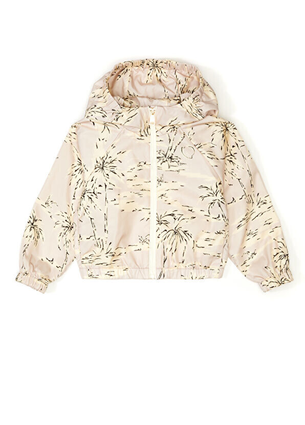 

Куртка для девочки с узором и капюшоном Moncler, розовый