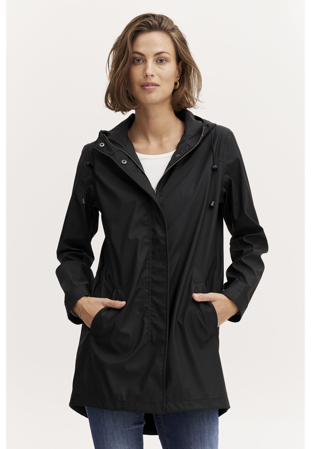 Короткое пальто Fransa, черный пальто короткое fransa malt ball melange
