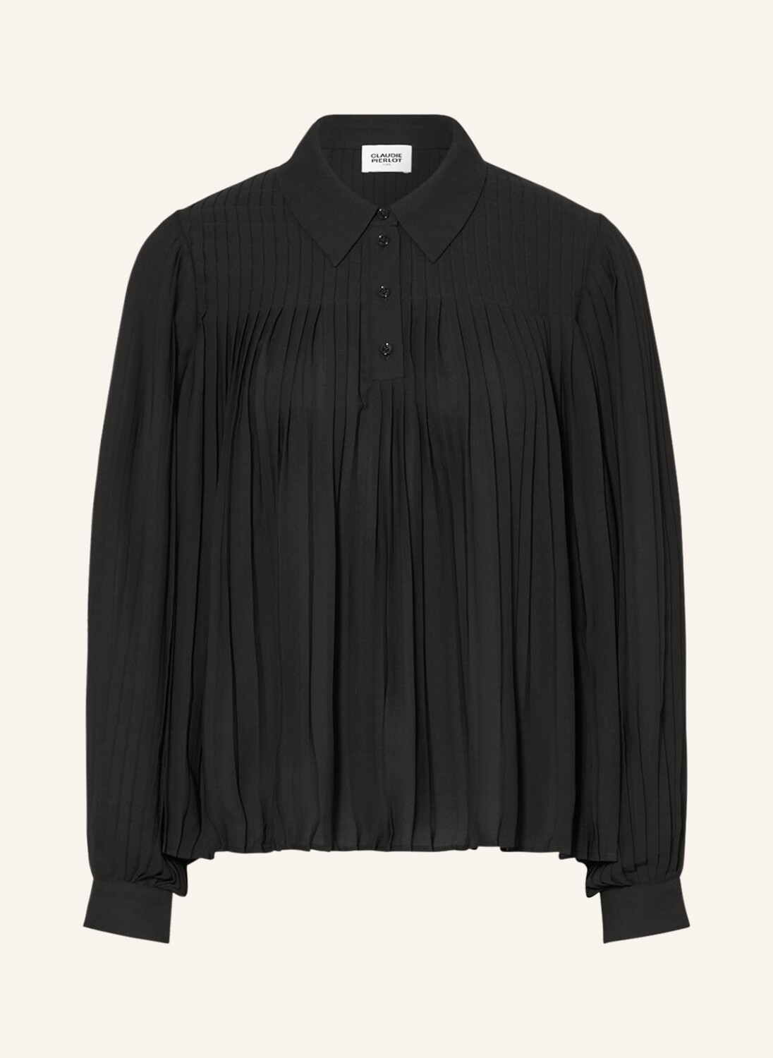 

Блуза CLAUDIE PIERLOT mit Plissees, черный