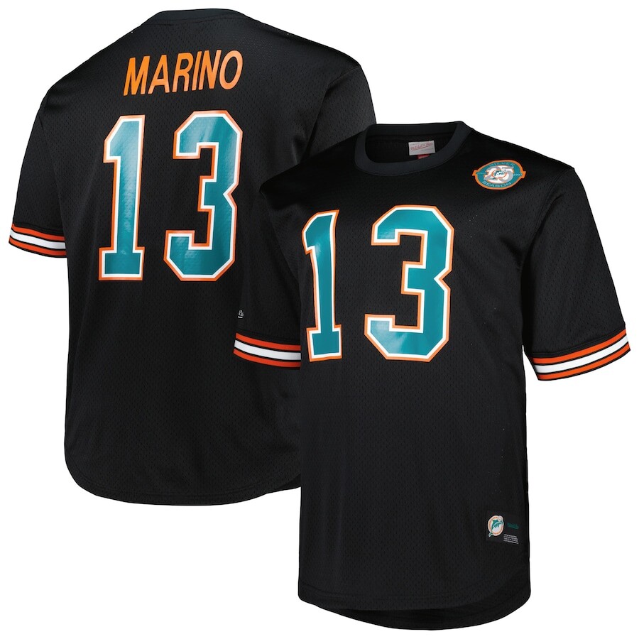 

Футболка с именем и номером Mitchell & Ness Miami Dolphins, черный